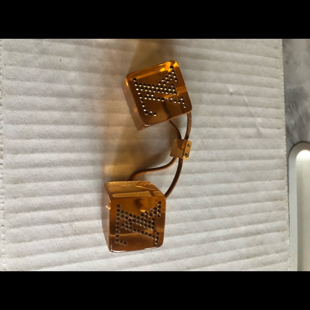 Louis Vuitton Authentic cubes ponytail holder